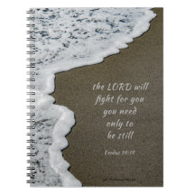 Seafoam Strand Bijbeltekst Spiraal Notebook Klein