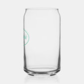 Seafoam Stylisé Nom Mariage Bridesmaid Verre (Gauche)