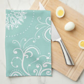 Seafoam Swirl Theedoek (Quarter Fold)