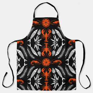 Seafood Art Decor Prints Schort