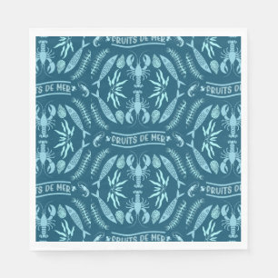 Seafood Art Decor Prints Servet