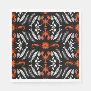 Seafood Art Decor Prints Servet