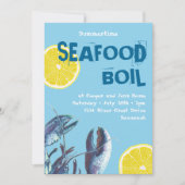 Seafood Boil Blue Lobster en Lemon Kaart (Voorkant)