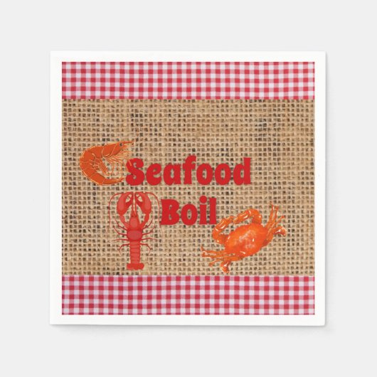 Seafood Boil Party Servet (Voorkant)