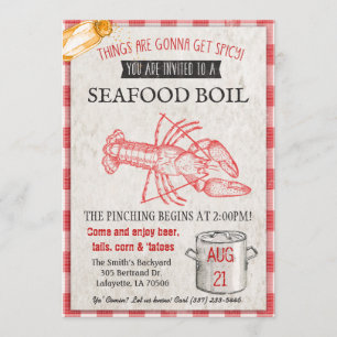 Seafood Boil Uitnodiging