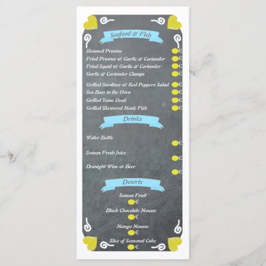 Seafood & Fish Restaurant Menu (Dos)