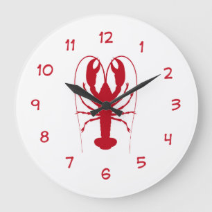 Seafood Kitchen Lobster Clock Grote Klok