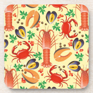 Seafood Patroon Bier Onderzetter