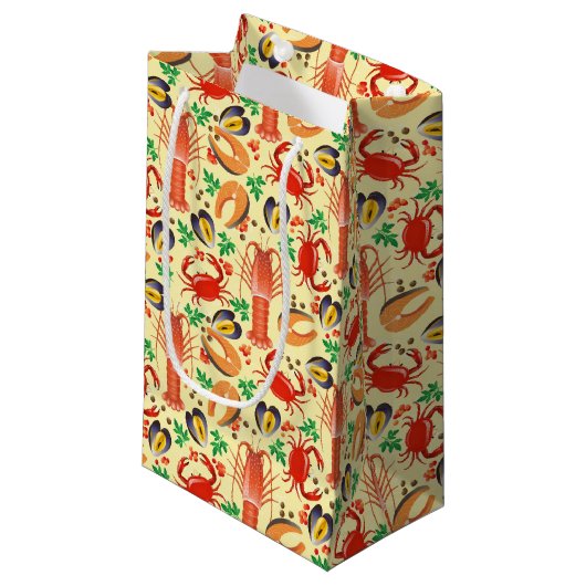 Seafood Patroon Klein Cadeauzakje (Voorkant Gekanteld)