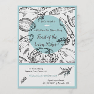 Seafood Pen en Inktnodiging Kaart