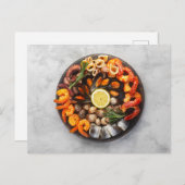 Seafood Platter Briefkaart (Voorkant / Achterkant)