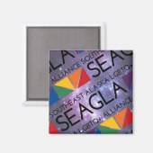 SEAGLA Space Logo Magnet Magneet (Voorkant / Achterkant)