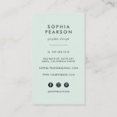 Seaglass Geode | Verticale sociale media Visitekaartje (Achterkant)