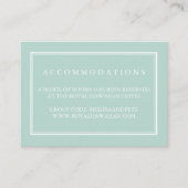 Seaglass Green Wedding Hotel Accommodatie Cards Informatiekaartje (Voorkant)