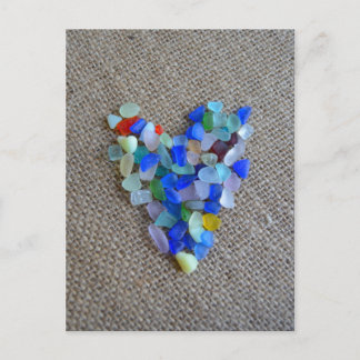 Seaglass Heart1 Briefkaart