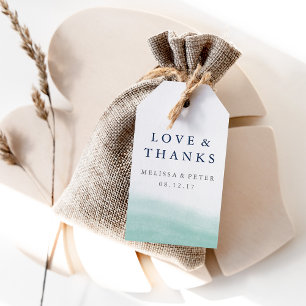 Seaglass Tides Weddenschap Hartelijk dank Cadeaulabel