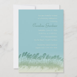 Seagrass sur les dunes Invitation d'anniversaire