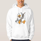 Seagull at Fishing with Fishing Road Hoodie (Voorkant)