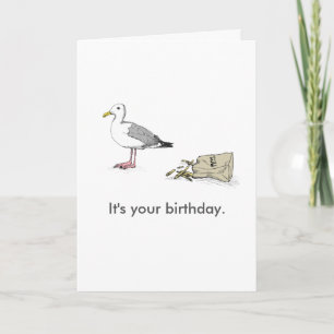 Seagull Bday-kaart Het is je verjaardag. Ga ervo Kaart