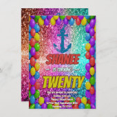 Seagull Beach Ocean Lake Invitation de la partie n (Devant / Derrière)