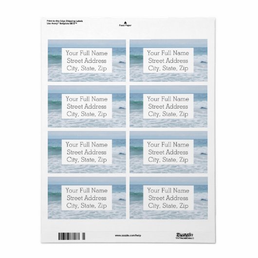 Seagull bij het strand in Californië Etiket (Full Sheet)