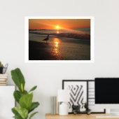 Seagull bij Sunrise - Framed Print (Thuiskantoor)