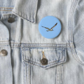 Seagull Bird Ronde Button 5,7 Cm (In situ)