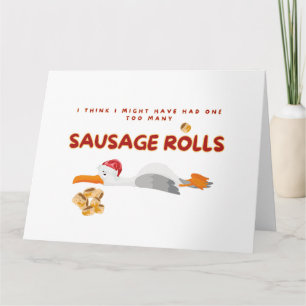 Seagull Christmas - Te veel worstenbroodjes Kaart