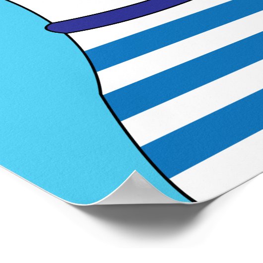 Seagull Eet je chips Funny Seaside Humor Poster (Hoek)