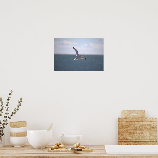 Seagull Flying Photo Poster (Cuisine)