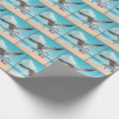 Seagull Flying With a Bikini Top Cadeaupapier (Hoek)