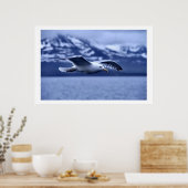 Seagull in Flight Wildlife Art Poster (Keuken)