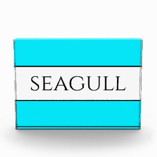 SEAGULL Leuk Helder  Hemelsblauw Wit Strepen Fotoblokken