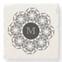 Seagull Marble Monogrammed Onderzetter
