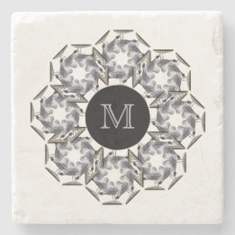 Seagull Marble Monogrammed Onderzetter