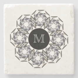 Seagull Marble Monogrammed Onderzetter
