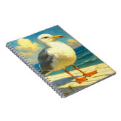 Seagull Notebook | Coastal Beach Bird Art Journal (Côté Droit)