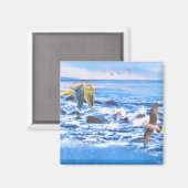 SEAGULL OCEAN PLAYGROUND MAGNEET (Voorkant / Achterkant)