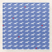 Seagull Pattern Glazen Onderzetter (Voorkant)
