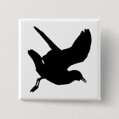 Seagull Silhouette Vierkante Button 5,1 Cm (Voorkant)