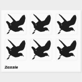 Seagull Silhouette Vierkante Sticker (Vel)