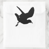 Seagull Silhouette Vierkante Sticker (Tas)