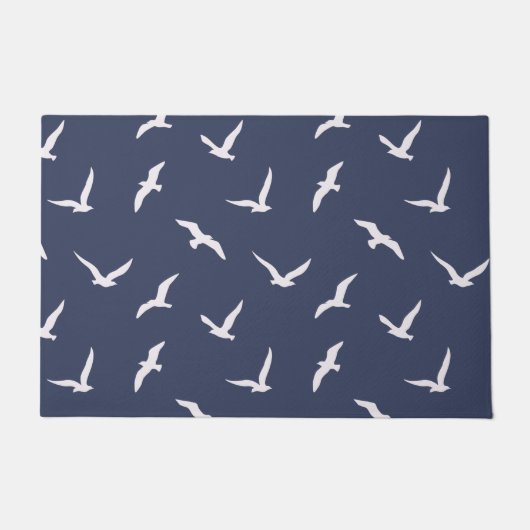 Seagull silhouettes navy blue deurmat (Voorkant)