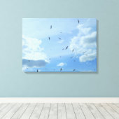 Seagull Sky Canvas Afdruk (Insitu (Houten vloer))