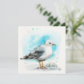 Seagull Studie 1 Feestdagenkaart (Staand voorkant)