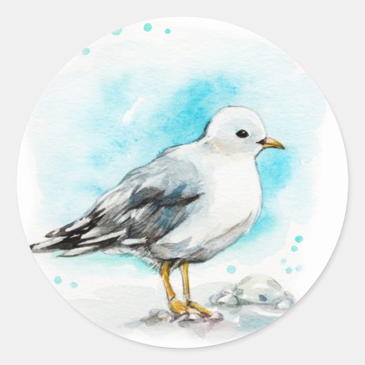 Seagull Studie 1 Ronde Sticker (Voorkant)