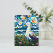 Seagull Van Gogh Style Plage Sky Carte d'anniversa (Debout devant)