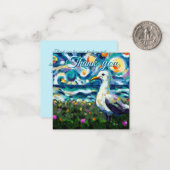 Seagull Van Gogh Style Plage Sky Carte de remercie (Devant/Arrière en situation)