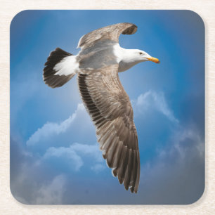 SEAGULL VIERKANTE KARTONNEN ONDERZETTER