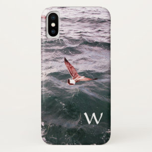 SEAGULL VLIEGT OVER DE WAVEMONOGRAM iPhone X HOESJE